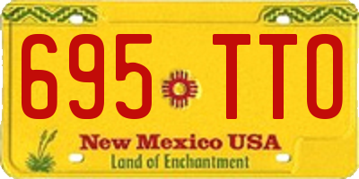 NM license plate 695TTO