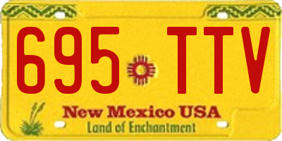 NM license plate 695TTV