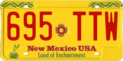 NM license plate 695TTW