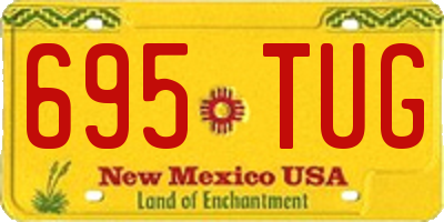 NM license plate 695TUG