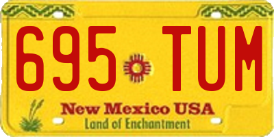 NM license plate 695TUM