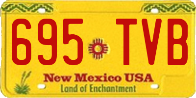 NM license plate 695TVB