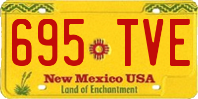 NM license plate 695TVE