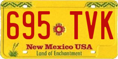 NM license plate 695TVK