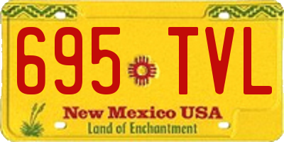NM license plate 695TVL