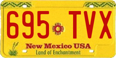 NM license plate 695TVX