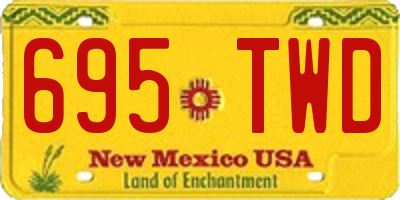 NM license plate 695TWD