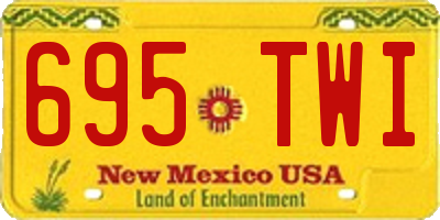 NM license plate 695TWI