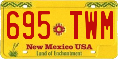 NM license plate 695TWM