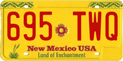 NM license plate 695TWQ