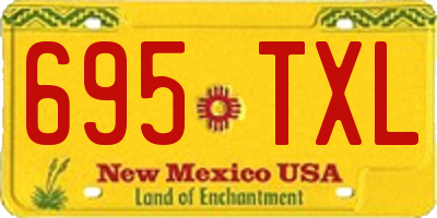 NM license plate 695TXL