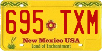 NM license plate 695TXM