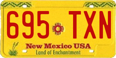 NM license plate 695TXN