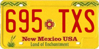 NM license plate 695TXS