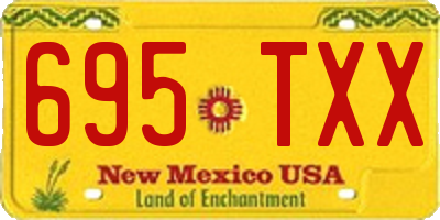 NM license plate 695TXX