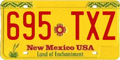 NM license plate 695TXZ