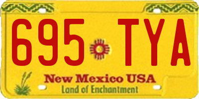 NM license plate 695TYA