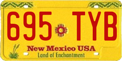 NM license plate 695TYB