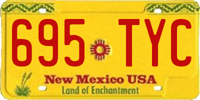 NM license plate 695TYC