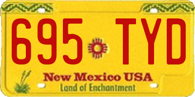 NM license plate 695TYD