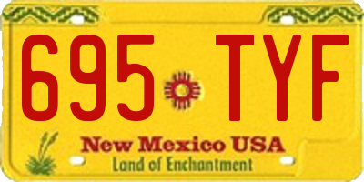 NM license plate 695TYF