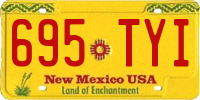 NM license plate 695TYI