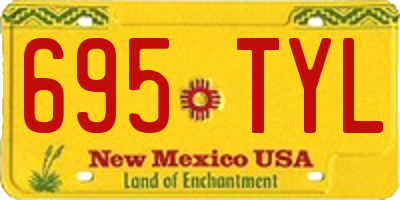 NM license plate 695TYL