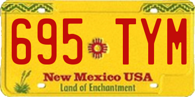 NM license plate 695TYM