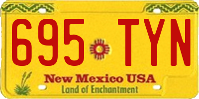 NM license plate 695TYN