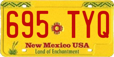 NM license plate 695TYQ