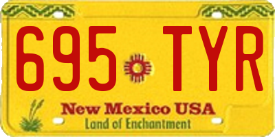 NM license plate 695TYR