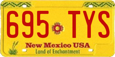 NM license plate 695TYS