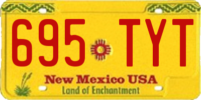 NM license plate 695TYT