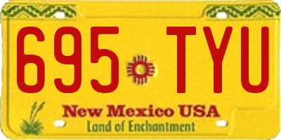 NM license plate 695TYU