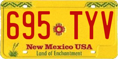 NM license plate 695TYV