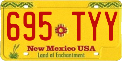 NM license plate 695TYY