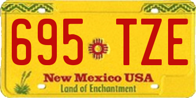 NM license plate 695TZE