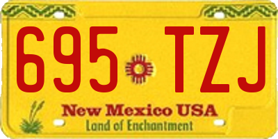 NM license plate 695TZJ