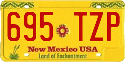 NM license plate 695TZP