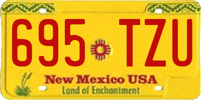 NM license plate 695TZU