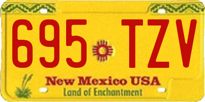 NM license plate 695TZV