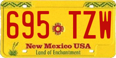 NM license plate 695TZW