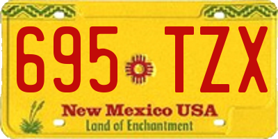 NM license plate 695TZX