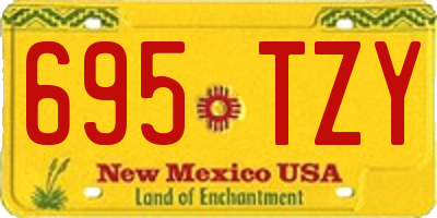 NM license plate 695TZY