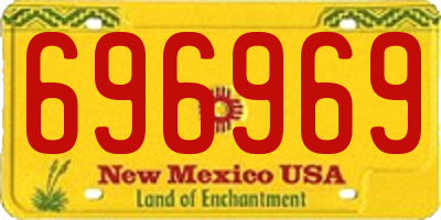 NM license plate 696969