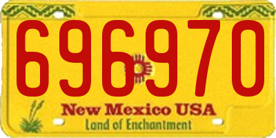 NM license plate 696970