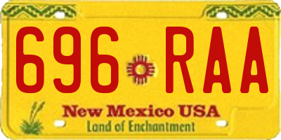 NM license plate 696RAA