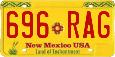 NM license plate 696RAG