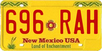 NM license plate 696RAH