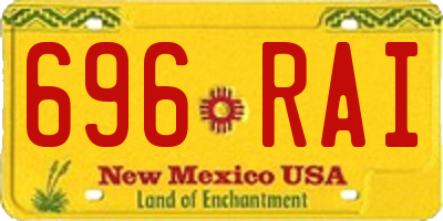 NM license plate 696RAI